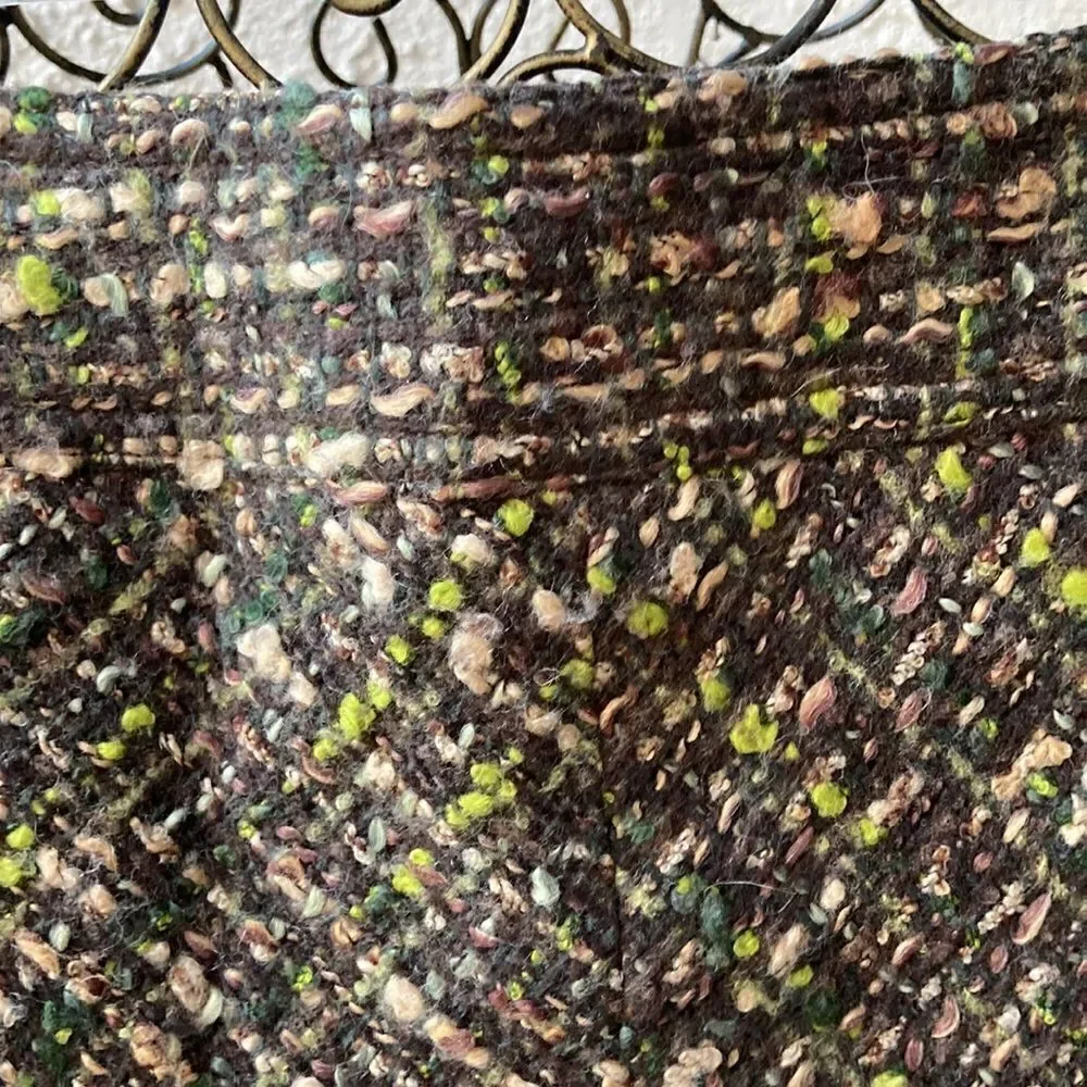 J Jill Multi Color Lined Wool Blend Textured Skirt Size 8
